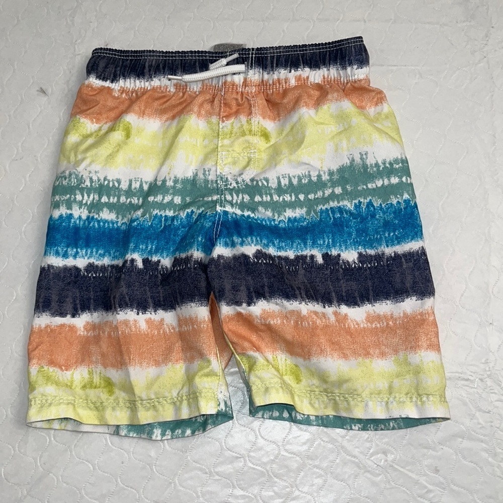 Old Navy abstract multicolor striped lined swim trunks